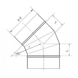 Kolano segmentowe 45st 315